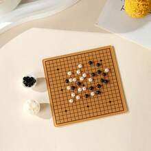 Mini Gomoku/Checkers Set, Realistic Gomoku/Checkers Model, Decorative Ornament, Pretend Play Toy, DIY Decor Accessory, Miniature Chess Piece Model - Multicolor - View 8