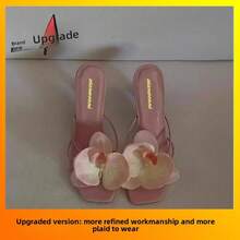 Romantic 3D Floral Sandals Women Summer Sexy Thong High Heels Kitten Heel Mules Open Toe Slip On Slides Lightweight Comfortable Non Slip Footwear Outdoor Walking Shoes Casual All Match Fashionable Vacation Essentials Cruise Wear Wedding Guest Slippers  Boho Aesthetic Breathable Soft Sole High Sandals Summer Fashion Indoor Outdoor Use Pool Slides Water Resistant Durable Material Stylish Summer Party Sandals Wide Width Friendly Comfortable Daily Wear Slides Chic Flower Design Sandals Designer Style Summer Heels Lightweight Travel Gear Fashionable Open Toe Slippers Gift For Friend Sister Mother  Summer Collection Beach Party Essentials Flower Sandals Floral Applique High Heel Flip Flops Comfort Walking Shoes Romantic Vacation Style Sandal Set Breathable Soft Stiletto Slippers Casual Outdoor Slides Anti Chafing Slides Elegant Footwear Women High Heels Dressy Sandals For Summer Brunch Outfits Garden Wedding Shoes Feminine Style Slides High Quality Material Comfort Shoes Big Flow - Phiên bản nâng cấp màu hồng - Xem 8