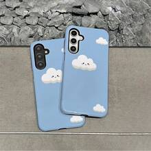 Funda para teléfono: Funda para teléfono dos en uno con diseño de nube y cara sonriente, adecuada para Samsung Galaxy A57 A37 A25 A17 A16 A06 A56 A55 A54 A53 A52 A36 A35 A34 A32 A26 A23 A15 A14 A13 5G A71, resistente a arañazos, cubierta protectora moderna, a prueba de caídas, a prueba de golpes, adecuada para varios modelos de  17, 16, 15, 14, 13, 12, 11, Plus, Air, Pro, Max, Galaxy S21, S22, S23, S24, S25, S26 FE, Edge, Pus, Ultra. - Color mixto 1 - Ver 9