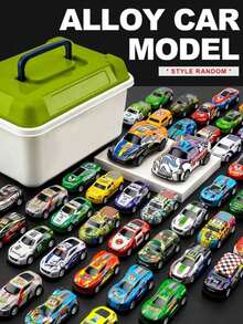 10pcs/20pcs/30pcs Alloy Car Mini Tin Back Racing Baby Toy Car Inertial Boy Simulation Fall-Resistant (Random) - Multicolor - View 2