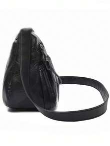 Túi đeo chéo nhiều ngăn dành cho nữ, túi đeo vai bằng nylon nhẹ, túi đeo chéo hàng ngày tiện dụng cho mua sắm và du lịch, túi xách có khóa kéo bền chắc. - Nhiều màu - Xem 2