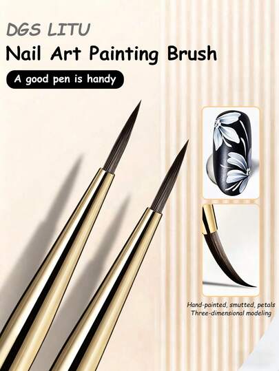 Pincel de arte de uñas, pincel multifuncional para pintura floral, pincel de punta fina, herramienta dedicada al arte de uñas, bolígrafo para dibujar, material suave y duradero, pincel de arte de uñas, herramienta DIY, adecuado para principiantes en arte de uñas, salones de uñas, DIY en casa, adecuado para mujeres