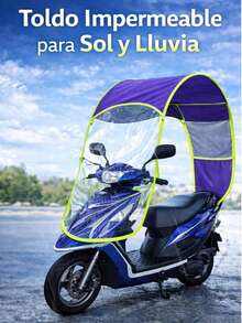 Toldo Protector para Motocicleta – Protección Contra Sol y Lluvia - Rosa Fucsia - Ver 7