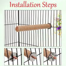 1pc Parrot Perch Rope Stand, Available In Multiple Lengths, Includes Screws For Secure Mounting, Suitable For Cockatiel, Lovebird, Parakeet, Enrichment Perch, Bird Cage Accessory, Parrot Toy, Bird Supplies - View 6