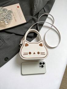 1pc This Cute And Sweet Cartoon Kitten Mini Handbag Is A Unique Design Suitable For Various Occasions. Versatile And Easy To Use, It'S Perfect For Outdoor Activities, Playtime, Commuting, And More, Making It A Perfect Gift For Teenagers. - Multicolor - View 9