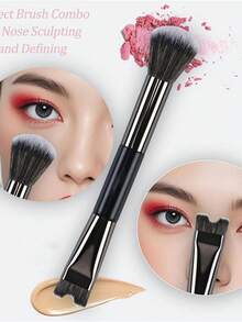 Cọ trang điểm hình chữ U hai đầu dùng để tạo khối cho mũi, lý tưởng để tạo bóng và làm nổi bật khuôn mặt, dụng cụ trang điểm thiết yếu. - Màu xám đen - Xem 9