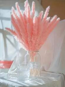 15/30/45/60/120pcs Pampas Grass Bouquet - Faux Fluffy White & Brown Rattan Decor, Suitable For Home, Vase, Room, Wedding, Party - Fit For Christmas, Halloween, Easter, Thanksgiving - No Electricity Needed, Enjoy The Good Life - Pink - View 7