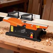 Spiral Benchtop Jointer, 6 In, 2 HP 12000 RPM Bench Top Wood Jointer, With 12-Blade Spiral Cutterhead, Up To 1/8 In Depth, Adjustable Fence, 6 X 23 In Cast Aluminum Table, For Woodworking DIY - 6 Inches, Spiral Blade - View 9