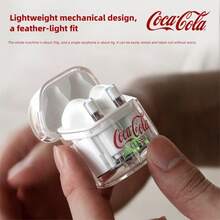 Coca-Cola 可口可乐 T01 轻盈版无线耳机，无线 V5.4 版本，弧形动圈单元，轻巧便携，仅重 39 克，触控操作，搭配充电盒总续航时间长达 14 小时 - 查看 4