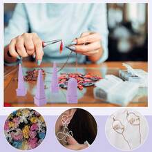 Bộ 2/4/6 cuộn dây đồng, ống cuộn dây thủ công bằng nhựa tự làm, dụng cụ cuộn dây trang sức, tháp cuộn dây kim loại, dụng cụ kéo cuộn dây thủ công, thước đo trục trang sức, bộ dụng cụ tự làm - Tháp xoay - Xem 6