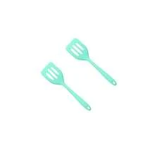 Bộ 1/2 muỗng xẻ rãnh silicon mini 8 inch - Chịu nhiệt cao, mềm dẻo, chống dính, dùng để lật cá/trứng/bánh kếp/bánh mì kẹp thịt, an toàn với máy rửa chén (Đen/Đỏ/Hồng/Xanh lá cây) - Nhiều màu - Xem 18