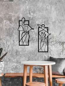 Minimalist Line Art Metal Wall Decor, Abstract Female Profile, Modern Home Wall Decoration, Suitable For Living Room, Bedroom, Office, Ideal Holiday Gift, Perfect Housewarming Gift For Friends - Abstract Art Female - View 7