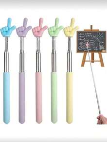 1pc Retractable Pointer Stick, Suitable For Classroom Teaching, Great For Teachers, Handheld Retractable Pointer, Retractable Reading Tool, Birthday Gift - Multicolor - View 4