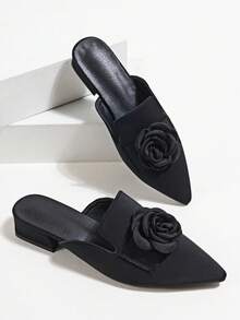 Dép hở gót gợi cảm dành cho nữ, sandal mũi nhọn gót dày thời trang mới, thích hợp để phối cùng váy. - màu đen - Xem 2