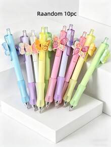 5/10 piezas Bolígrafos con aroma a mariposas y flores de primavera y verano, nueva serie de bolígrafos con temática, bolígrafos neutros, bolígrafos negros - Multicolor - Ver 8