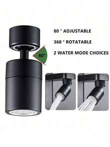 2-Mode Kitchen Faucet Sprayer Head Filter, 360° Rotatable Anti-Splash Faucet Aerator, Water-Saving Sink Tap Nozzle - Multiple Styles - View 4