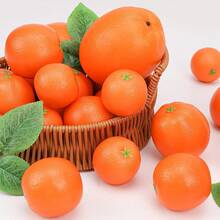 Artificial Oranges, Plastic-Look Oranges, Artificial Oranges, Decorative Fruit Trays, Suitable For Furniture Decoration, Kitchen Decoration, Window Displays, And Photography Props. - Orange-6pcs - View 1