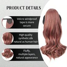 Tóc giả WaveTrip SS Style Inspo dành cho nữ, thích hợp cho kỳ nghỉ hè, kiểu dáng ombre, dài 24 inch, chịu nhiệt, chất liệu tổng hợp, phù hợp cho phụ nữ, bé gái, dự tiệc và sử dụng hàng ngày. - Nhiều màu - Xem 3