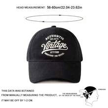 1 pieza Gorra de béisbol con bordado de actitud vintage auténtica Est.1979, herencia y renacimiento para mujer, sombrero casual de uso urbano para primavera/otoño, viajes, playa, vacaciones, festivales - multicolor - Ver 2
