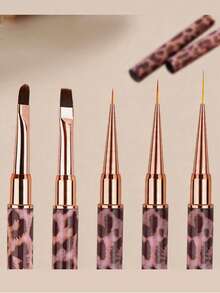 1pc Leopard Print Nail Art Dual-Ended Liner Pen - Multicolor - View 7