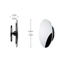 1 pieza Espejo retrovisor circular de alta definición y convexo plateado, sin marco, adecuado para múltiples modelos de vehículos, 2 piezas/set - redondo - Ver 5