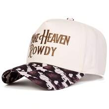 1顶女士“MAKE HEAVEN ROWDY”卡车帽，个性化刺绣字母棒球帽，街头时尚五片帽，户外防晒休闲帽，适合春季、秋季、旅行、海滩、假日、节日佩戴 - 多色 - 查看 6