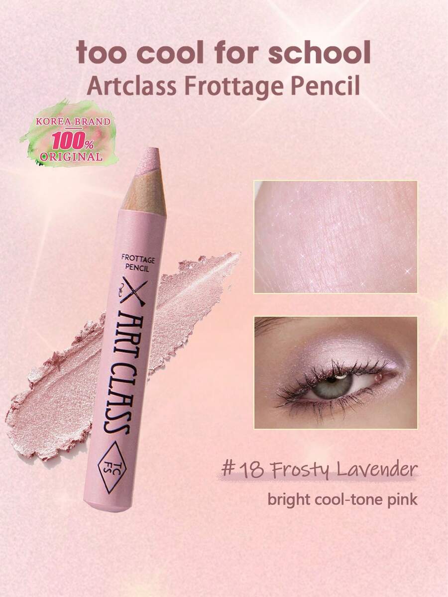 Too Cool for School Bút kẻ mắt Artclass Embossed Pencil, số 18 Ice Cream Lavender, 1.1g, bút highlight và kẻ mắt Aegyosal, chất bút mềm mịn như kẹo bông, không vón cục và không bết dính, cho lớp trang điểm tự nhiên rạng rỡ, chống thấm nước và lâu trôi, thích hợp dùng cho mắt, má hồng, highlight khuôn mặt, lý tưởng cho người mới bắt đầu, sử dụng hàng ngày, quà tặng, trang điểm kiểu Hàn Quốc, mỹ phẩm phong cách Hàn Quốc, 1.1g/0.03oz