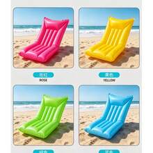 In Stock Colorful Inflatable Floating Lounger, Foldable Single Person Inflatable Floating Bed Chaise Lounge For Swimming Pool Water Bed - Color - View 2
