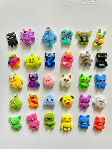 2/5/9 pièces Aimants de réfrigérateur mignons de monstres, autocollants de réfrigérateur en résine d'organismes moches mais mignons, décoration créative pour armoires de cuisine, cadeau cool pour les garçons et les adolescents, décoration d'intérieur, cadeau de Noël - Monstre - Voir 12