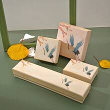 Hộp đựng trang sức bằng giấy thiết kế độc đáo theo phong cách Trung Quốc, hộp quà tặng đựng bông tai, vòng tay, dây chuyền, kẹp tóc. - Phi hạc Xiangyun - Xem 3