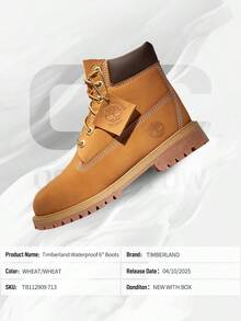 Timberland 6" Boot Wheat (GS)– Order Sneakers– Shoes For Women - Vintage-Spring & Summer-Inspired Running Shoes, Shock-Absorbing Comfort, Gym To Streetwear Casual Wear -Mother's Day Gifts-Father's Day Gift-TB112909 713 - 小麥 - 查看 6