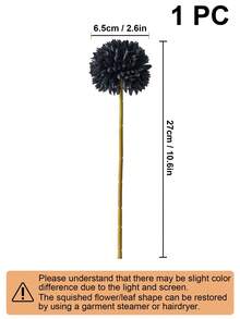 8/16pcs Artificial Chrysanthemum, Dandelion, Hydrangea Flower Bouquet, Suitable As Gift For Friends, Brides, Wedding Decoration, Home, Office, Cafe, Party - Black - View 2