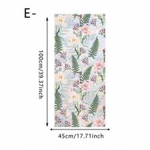 1/3pcs Stained Effect Decorative Floral Static Cling Window Film. Colorful Hydrangea, Daffodil And Datura Flower Designs. No Glue, Removable & Waterproof. For Living Room, Bedroom, Bathroom, Easy Install, Sunlight Rainbow, UV Protection. - Multicolor - View 19