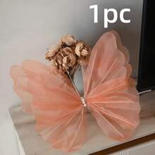 1/5件 50cm 絲綢仿真蝴蝶，3D雙層網翼設計，彩虹歐根紗與珍珠蝴蝶裝飾，適合生日派對裝飾、婚禮裝飾，大尺寸網格仿真蝴蝶，商店櫥窗展示 - 彩色 - 查看 15