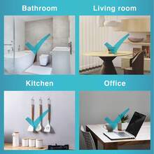 10 móc treo tường trong suốt, móc dán chịu lực cao, có thể tái sử dụng, kèm keo dán, không cần dụng cụ. - 10 CÁI - Xem 5