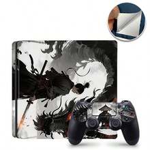 1 Set Waterproof, Scratch-Resistant Printed Skin Stickers Compatible With PS4 Slim Game Console, Personalized Decorative Protective Decal Stickers - FOR  Slim - View 5
