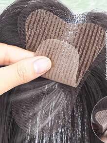 无需夹子的升级版魔术贴刘海假发片，轻薄假发片，可遮盖白发和秃顶，批发 - Dark Brown - 查看 5