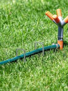 10/20/30/50/100pcs U-Shaped Garden Stakes, Heavy Duty Metal Landscape Fabric Ties, For Securing Barriers, Ground Coverings, Fences And Artificial Turf - Great For Gardening And Landscaping Projects! Gardening Tools - A - View 7