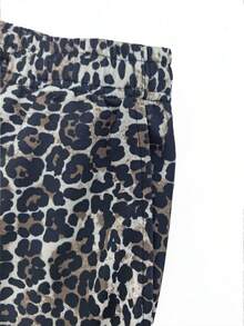Men's Casual Loose Straight Leg Sweatpants, Leopard Print, Fashion Sports Pants, Spring/Autumn - Black - View 5