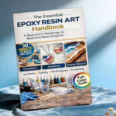 The Essential Epoxy Resin Art & Woodworking Projects For Beginners Handbook Bundle: 2-In-1 Full-Color Guide, 30 Step-By-Step DIY Projects For Resin Crafts, Jewelry, Coasters & Wooden Furniture Making