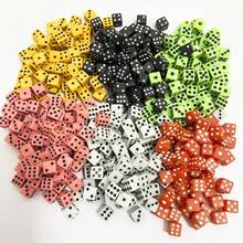 100 piezas Juego de dados rojos de 8 mm de seis caras, dados cuadrados con una bolsa de almacenamiento negra, para juegos de mesa, manualidades DIY y juegos de fiesta - Rojo 100 unidades - Ver 7