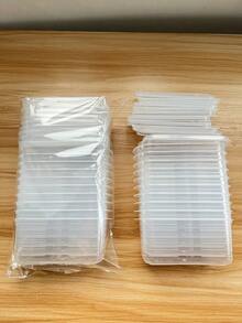 10/5/1个密封食品储物盒，透明塑料午餐盒带盖，适用于冰箱、冷冻室和食品储存，可堆叠，是厨房和户外食品储存的理想选择，有助于整理凌乱的厨房。 - 透明 - 查看 10
