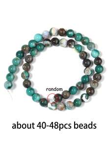 6/8/10mm Natural Stone Beads, Purple Stone, Spodumene, Tiger Eye Agate, Elegant Round Loose Beads, Energy Stone, Suitable For Prayer Beads, Yoga, Jewelry Making Accessories - Multicolor - View 13