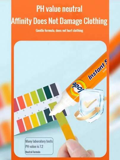 1 bút giặt cầm tay 10ml - Chất tẩy rửa vải không cần xả, ít mùi - Nhanh chóng loại bỏ dầu mỡ và vết bẩn, lý tưởng để sử dụng khi di chuyển, có thể nhanh chóng làm sạch các vết dầu nhỏ trên áo phông và quần áo mà không cần giặt.