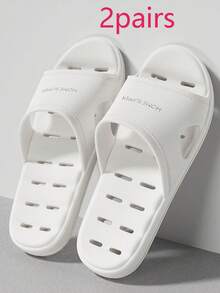 Anti-Slip, Odor-Resistant Bathroom Slippers, Breathable Perforated EVA Material, Unisex Home Sandals - Slippers - View 18