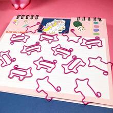 15pcs Pig Shaped Paper Clips - Bookmark Planner Clips - Mini Binder Clips Office Decor Stationery Supplies - A - View 4