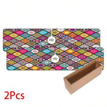 1 pieza Alfombrilla para grifo con estampado bohemio, de poliéster duradero, de secado rápido, fácil de limpiar, adecuada para cocina y baño, fácil instalación, decoración diaria, regalo, alfombrilla de baño, alfombrilla de grifo duradera, accesorio de grifo - Multicolor - Ver 14