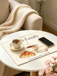 Personalized Coffee Machine Mat, This Custom-Designed Tableware Drip Mat Is Made Of Anti-Slip, Washable Diatomite Material. It Not Only Has A Beautiful Appearance, But Also Features A Coffee-Themed Pattern, And Provides Fully Customizable Design Options. This Mat Has Strong Water Absorption And Fast Drying, Making It An Ideal Choice For Coffee Shops, Kitchen Countertops, And Coffee Stations. - Multicolor - View 9