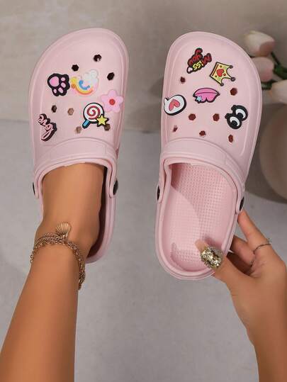 Women's Summer Outdoor Sandals, Indoor Home Bathroom Non-Slip EVA Slippers, Soft Comfortable Durable, Handmade DIY Accessories