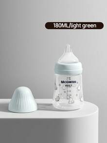 1pc Baby Wide Mouth Rabbit Design Anti-Drop Anti-Colic Feeding Bottle, Suitable For Infant Feeding - Multicolor - View 15